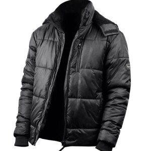 Gerard Mens Black Puffer Jacket with Sherpa Lined Hood