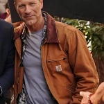 Aaron Eckhart The Bricklayer Brown Cotton Jacket