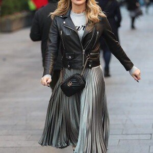 Amanda Holden Black Leather Jacket