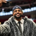 Caesars Arena Big Sean Grey Fur Jacket