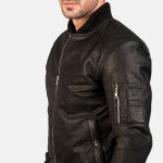 Bomia Ma-1 Leather Bomber Jacket
