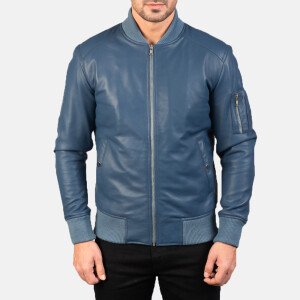 Bomia Ma-1 Leather Bomber Jacket