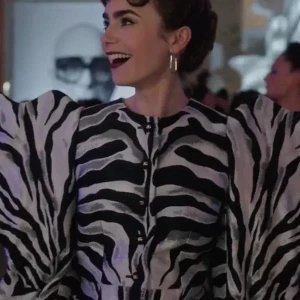 Emily Cooper Emily In Paris SO3 Zebra Stripe Jacket