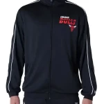 Chicago Bulls NBA Track Top Black Jacket