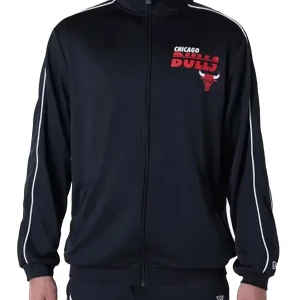 Chicago Bulls NBA Track Top Black Jacket