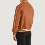 Cooper Black Leather Varsity Jacket