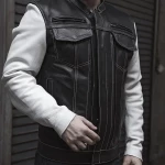 Men's Cafe Style Leather Jacket