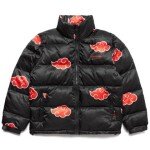 Naruto Akatsuki Black Puffer Jacket