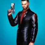 Cyberpunk 2077 V Black Leather Blazer