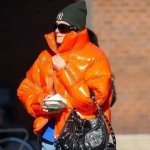 Dua Lipa’s Orange Puffer Jacket