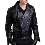 Mens Black Biker Leather Jackets