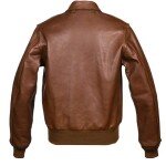 Military A-2 Brown Bomber Leather Jacket