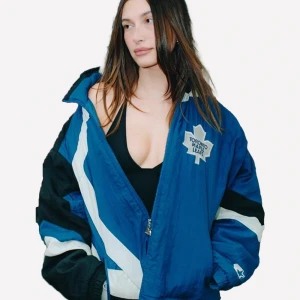 Hailey Bieber Toronto Maple Leafs Starter Jacket