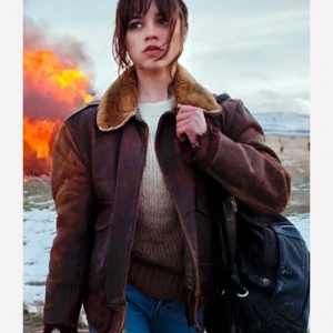 Hurry Up Tomorrow 2025 Jenna Ortega Leather Jacket