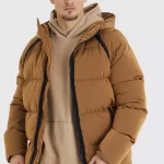Tall Crinkle Hooded Puffer Jacket