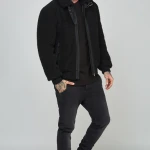 Mens Black Sherpa Jacket