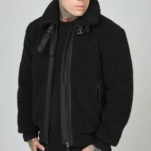 Mens Black Sherpa Jacket