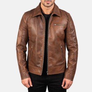 Men's Leather Biker Jacket