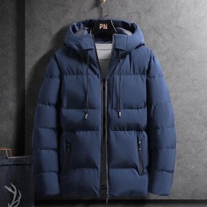 Men's Navy Blue Puffer Jacket