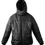 Salvador hooded black puffer jacket mens