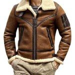 Men’s Aviator B3 Flight Lambskin Leather Shearling Jacket