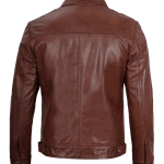Reeves Mens Harrington Premium Brown Leather Jacket