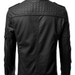 Mens Retro Motorcycle Leather Jacket