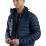 Jon Mclaren Holiday Mismatch 2024 Blue Puffer Jacket