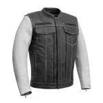 Men's Cafe Style Leather Jacket