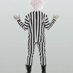 Beetlejuice Black And White Zebra Stripes Costume Suit