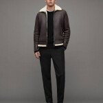 Men's Zip Up Shearling Jacket