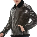 Men’s Black Shiny Patent Leather Jacket