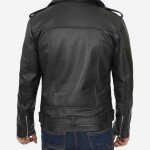 Moto Belted Leather Biker Jacket