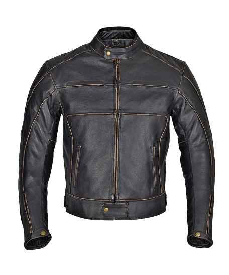 Men’s Motorcycle Armor Leather Jacket