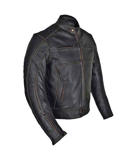 Men’s Motorcycle Armor Leather Jacket