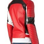 Men’s Fashion Bikers Red Faux Leather Jacket