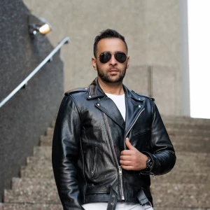 Biker Style Classic Black Premium Heavy Leather Jacket