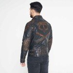 Skull Rider Distressed Brown Jacket