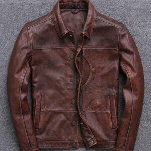 Men’s Brown Premium Moto Jacket