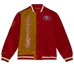 San Francisco 49ers Satin Full Snap Jacket