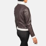 Sherilyn B-3 Maroon Leather Bomber Jacket