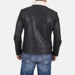 Snow Cole Black Leather Jacket