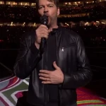 Sam Worthington Super Bowl LIX Leather Jacket