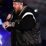 Thanksgiving Halftime Show Jelly Roll Black Varsity Jacket