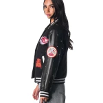 The Wild Collective Kansas City Chiefs Black Varsity Sparkle Jacket