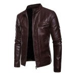 Men’s Biker Faux Leather Jacket