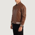 Mens Leather Varsity Jacket