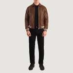 Mens Leather Varsity Jacket