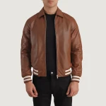 Mens Leather Varsity Jacket