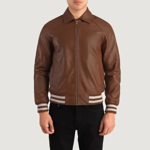 Mens Leather Varsity Jacket